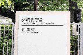 Signboard of the Ministry of Foreign Affairs